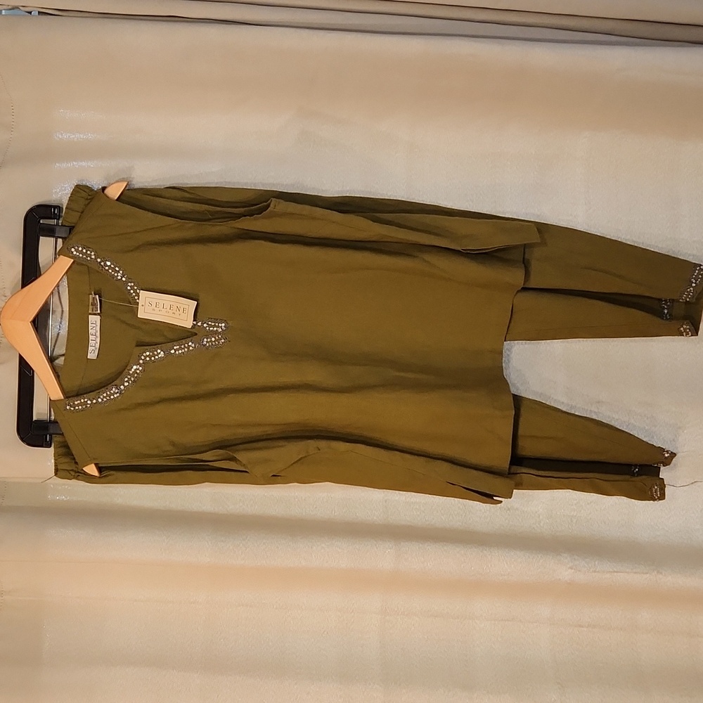 Selene Sport Sleeveless 2 Piece Linen Blend Pantsuit